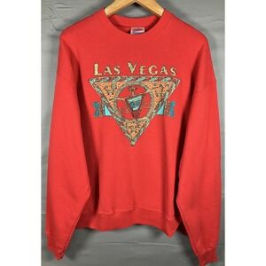 Vintage Las Vegas Sweatshirt‎ Mens XL Hanes Activewear Southwestern Crewneck 90s